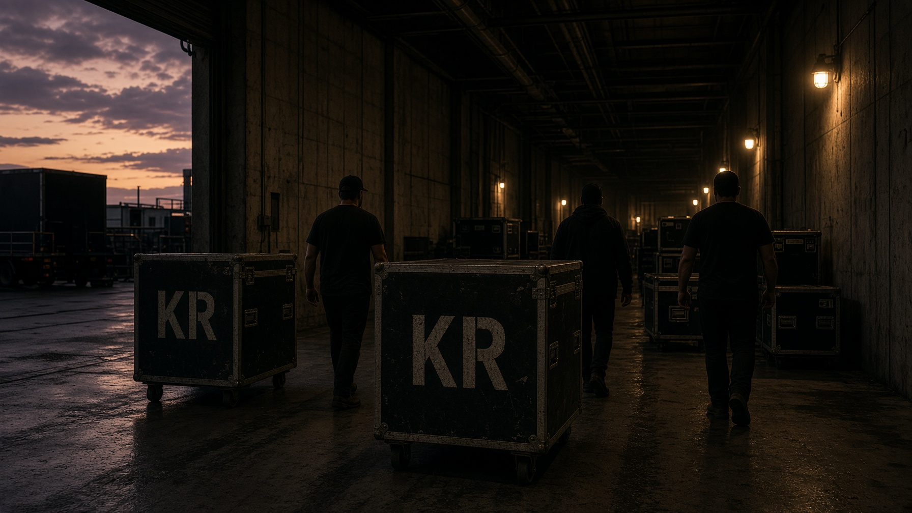 Arena loading dock before a show