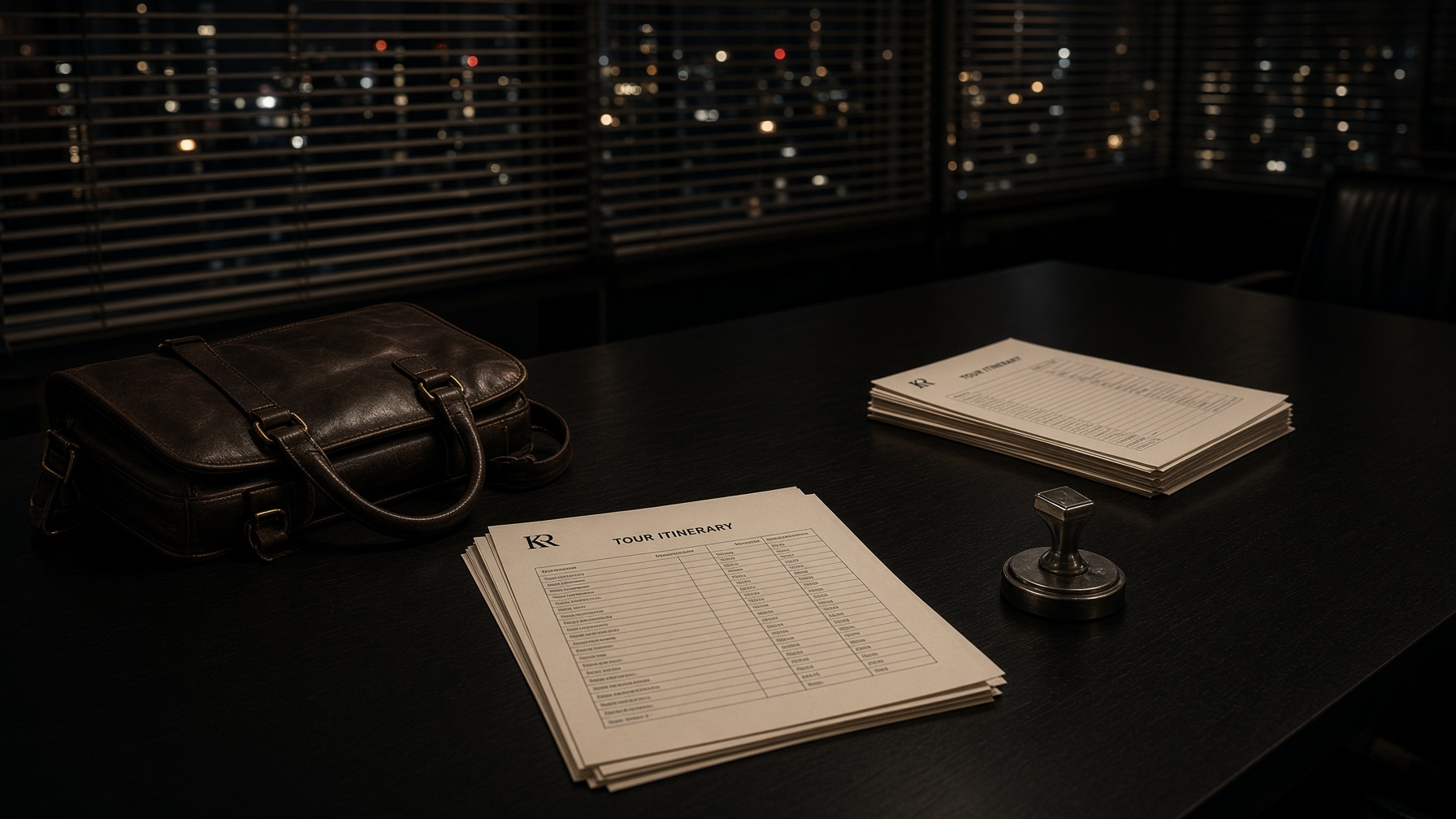 KR Management war room at night